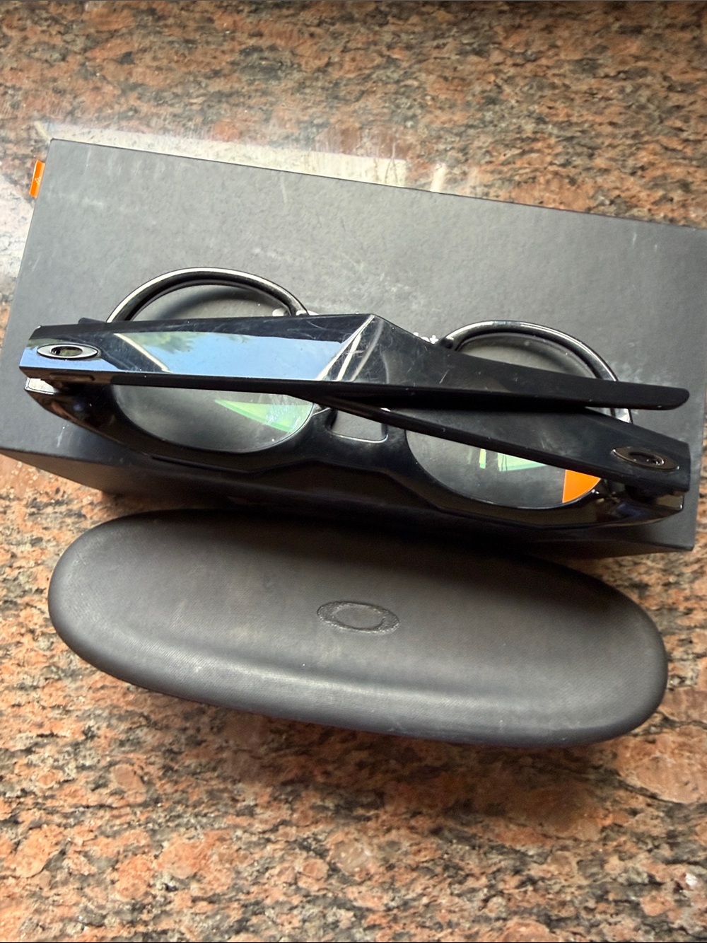 Oakley meta Black Plastic Round-Top Eyeglasses - Picture 2 of 4